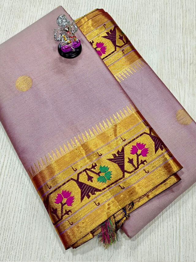 Om Paithani Best Semi Paithani Saree for Affordable Price